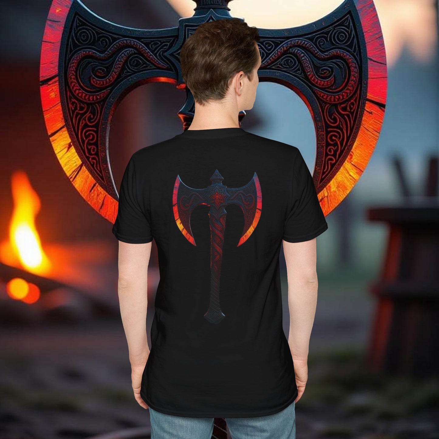 Berserker - Double Sided Battle Axe T-Shirt