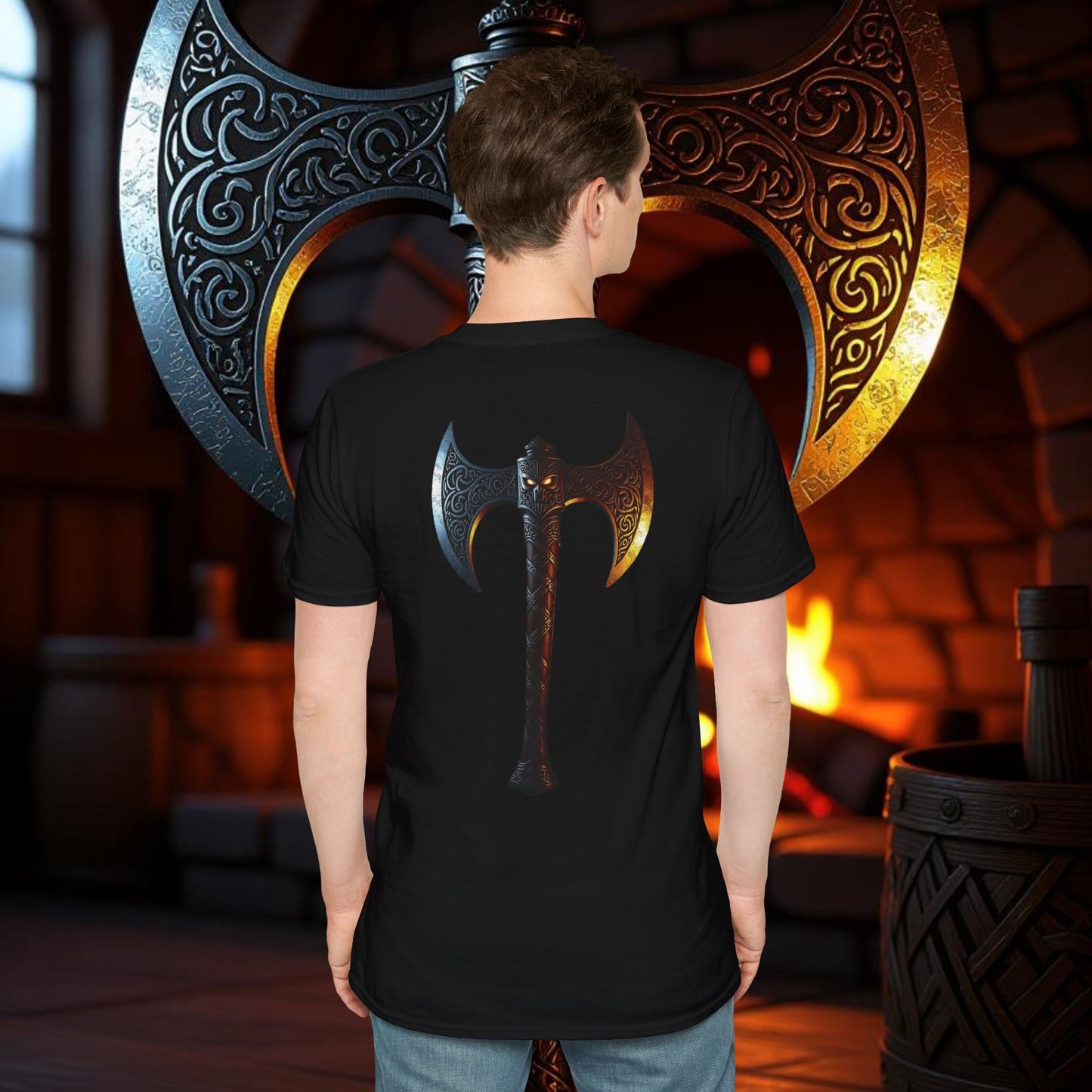 Eagle - Double Sided Battle Axe T-Shirt