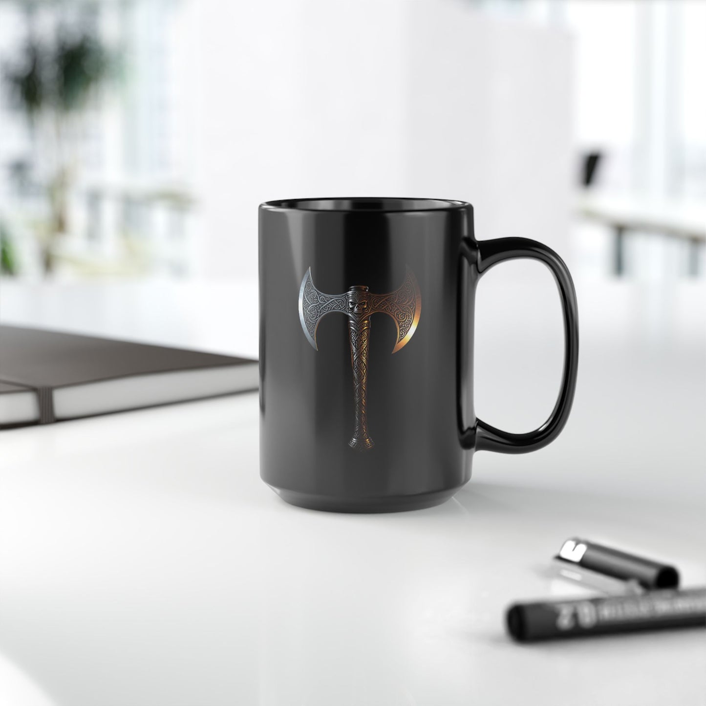 Skeleton Axe - 15oz Black Mug