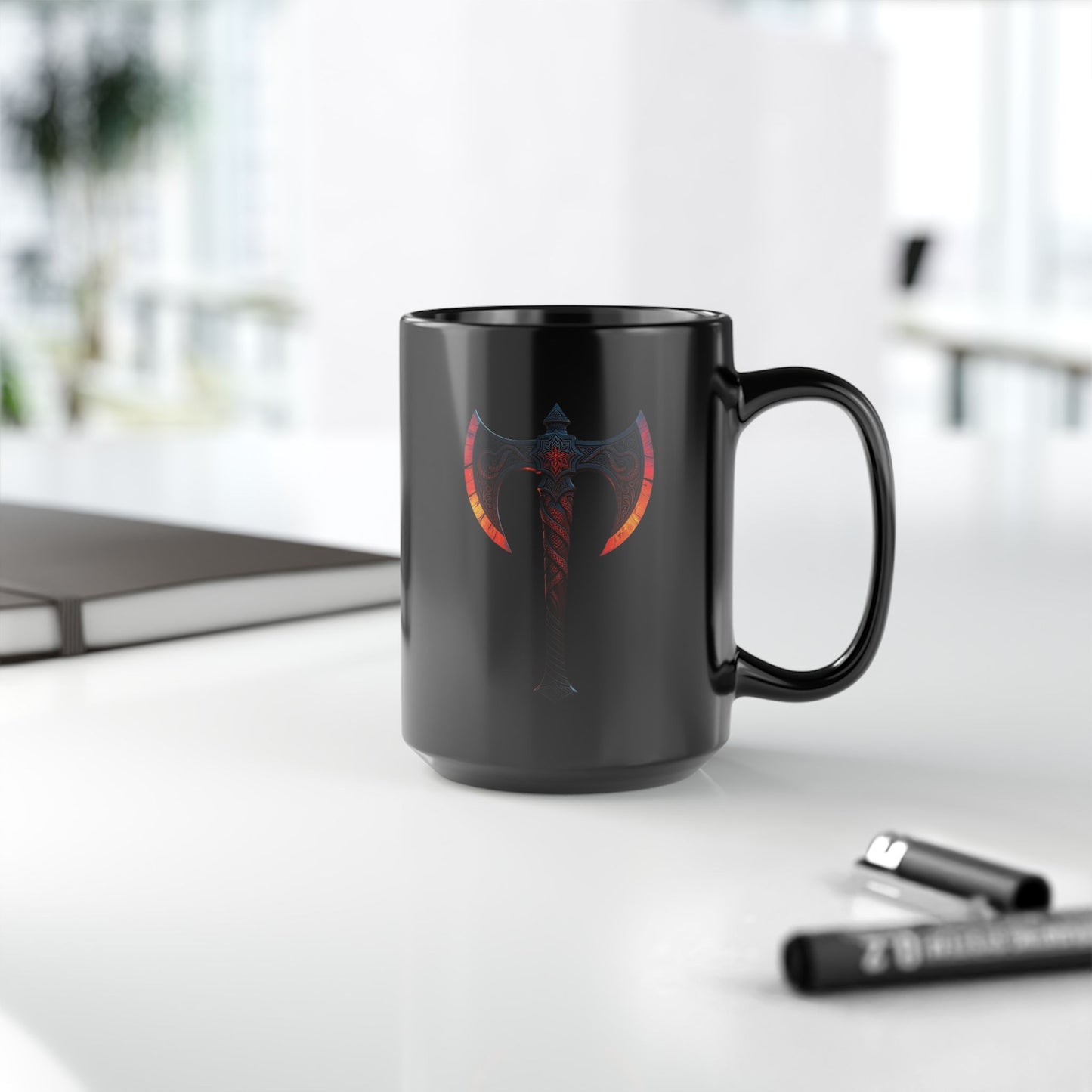 Berserker Axe - 15oz Black Mug