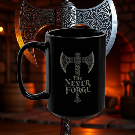 Silver Axe - 15oz Black Mug
