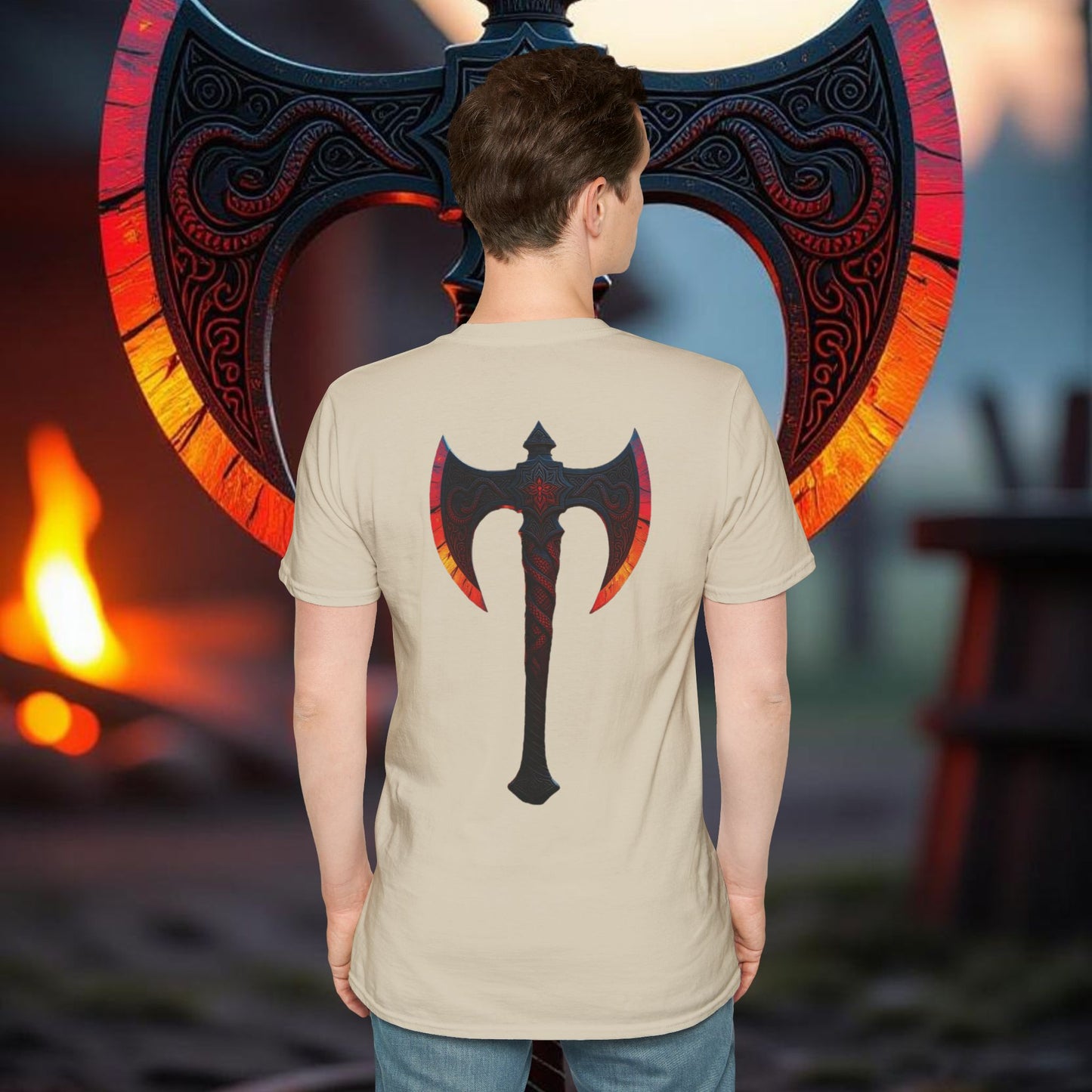 Berserker - Double Sided Battle Axe T-Shirt