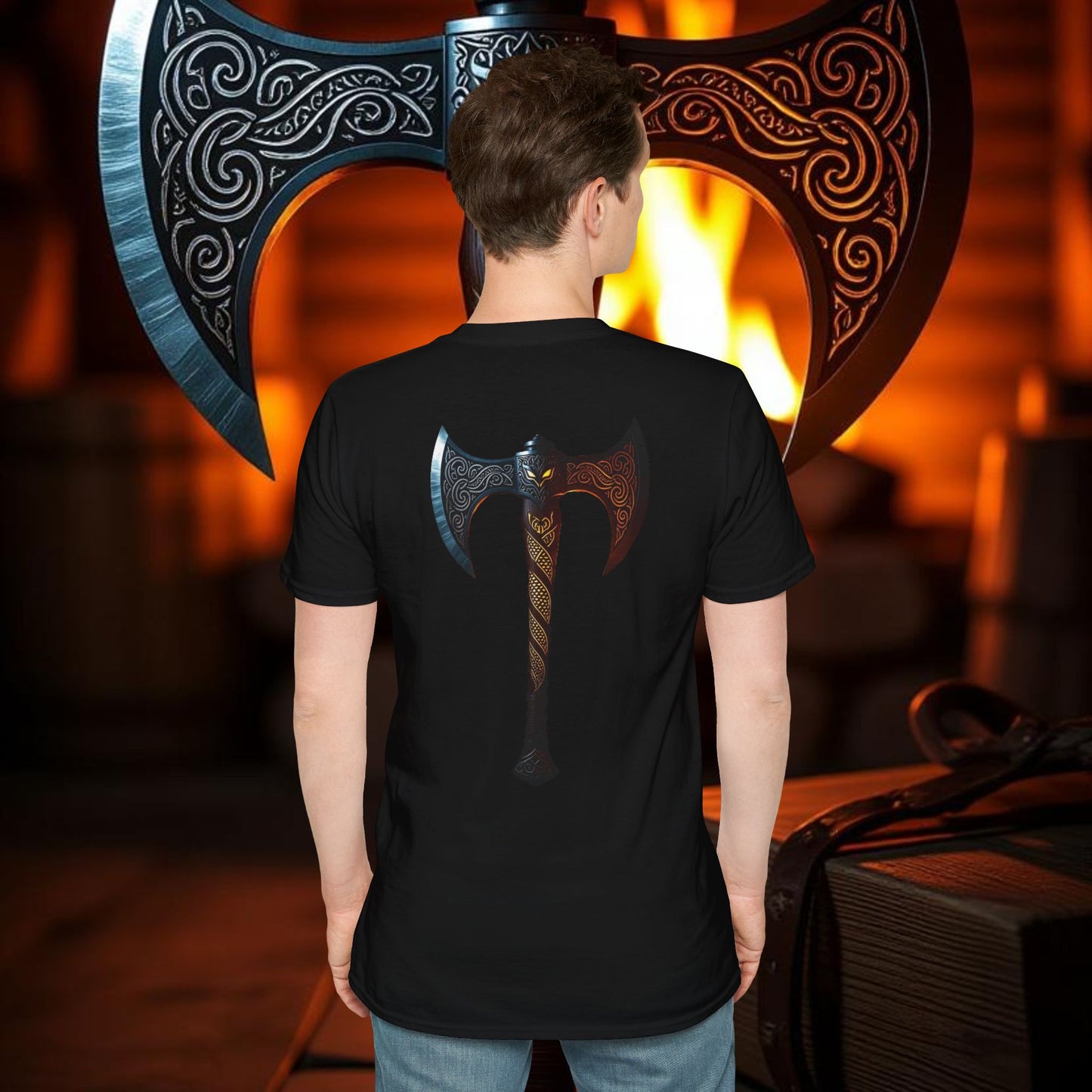 Falcon - Double Sided Battle Axe T-Shirt