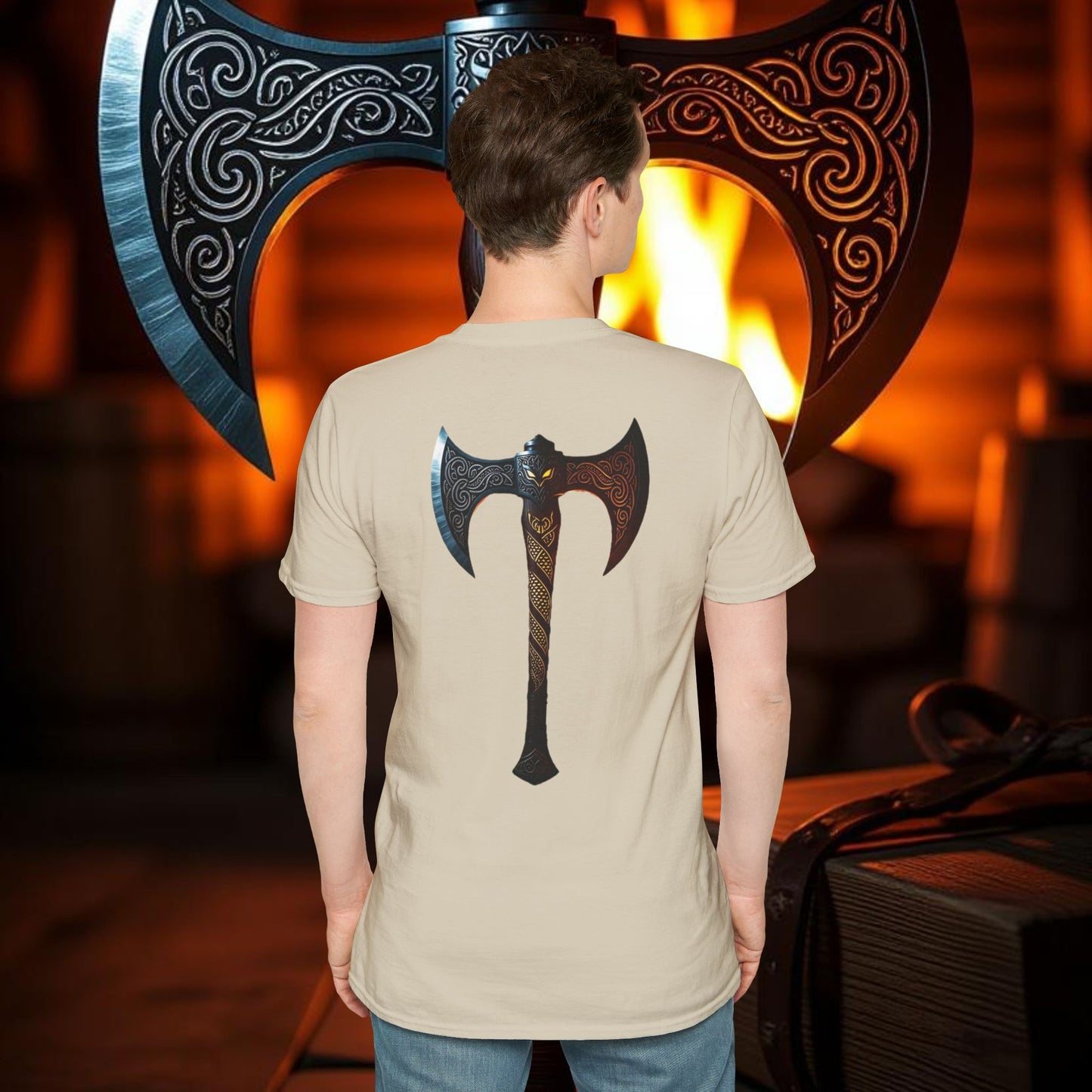 Falcon - Double Sided Battle Axe T-Shirt