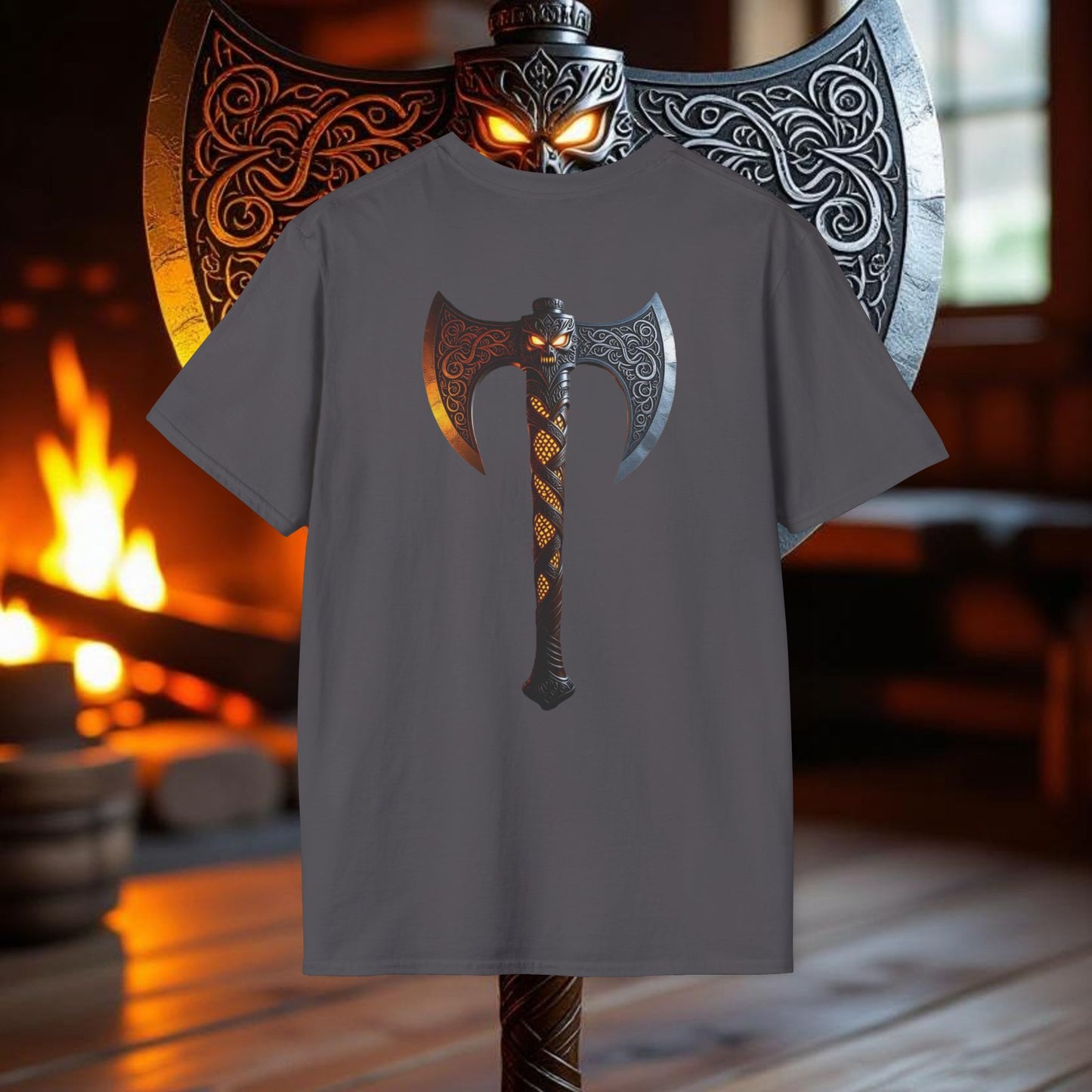 Wolf - Double Sided Battle Axe T-Shirt