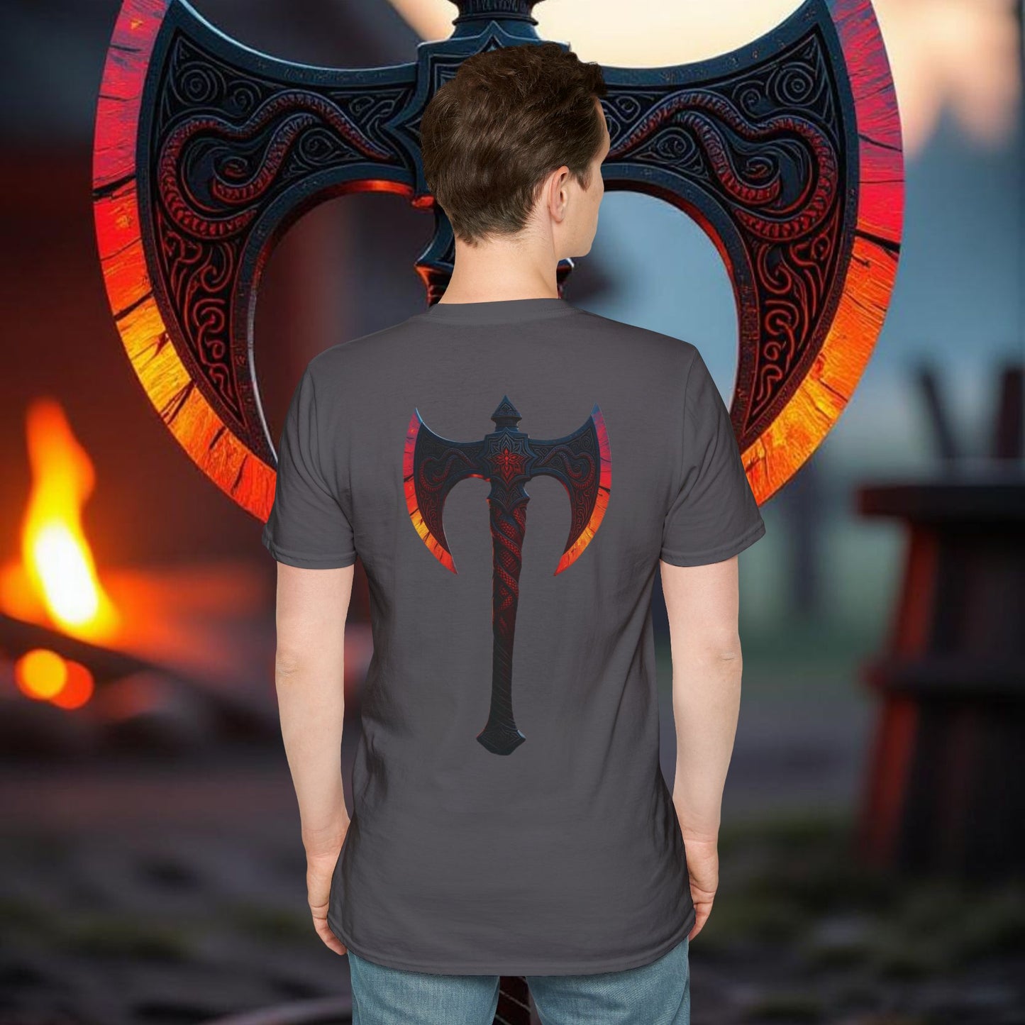 Berserker - Double Sided Battle Axe T-Shirt