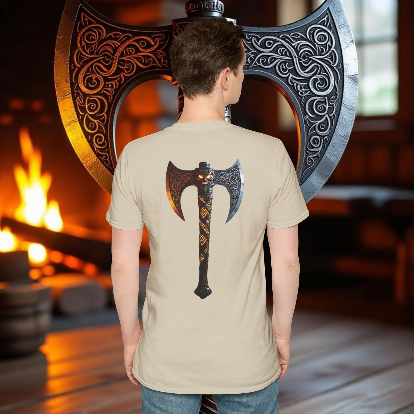 Wolf - Double Sided Battle Axe T-Shirt