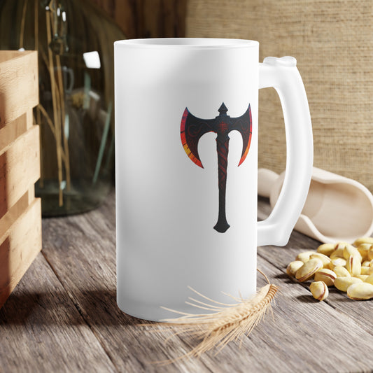 Berserker Axe - Frosted Glass Beer Mug