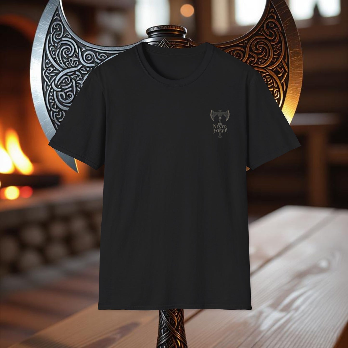 Skeleton - Double Sided Battle Axe T-Shirt
