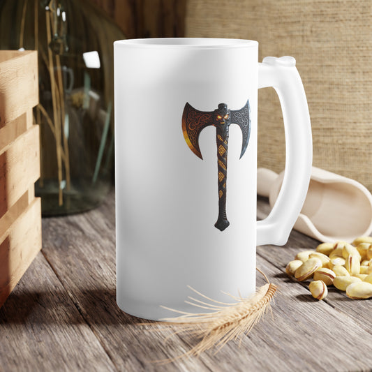 Wolf Axe - Frosted Glass Beer Mug