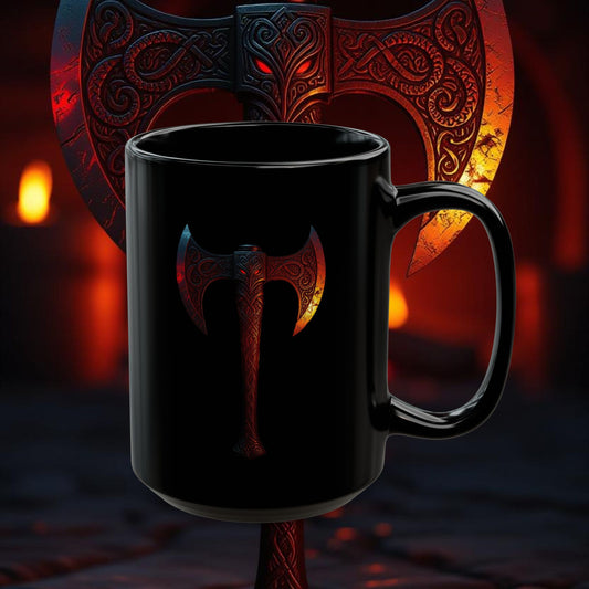 Hawk Axe - 15oz Black Mug