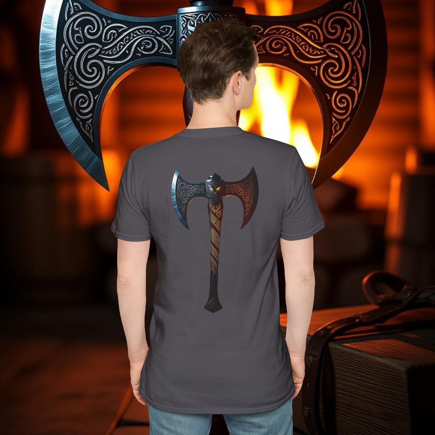 Falcon - Double Sided Battle Axe T-Shirt