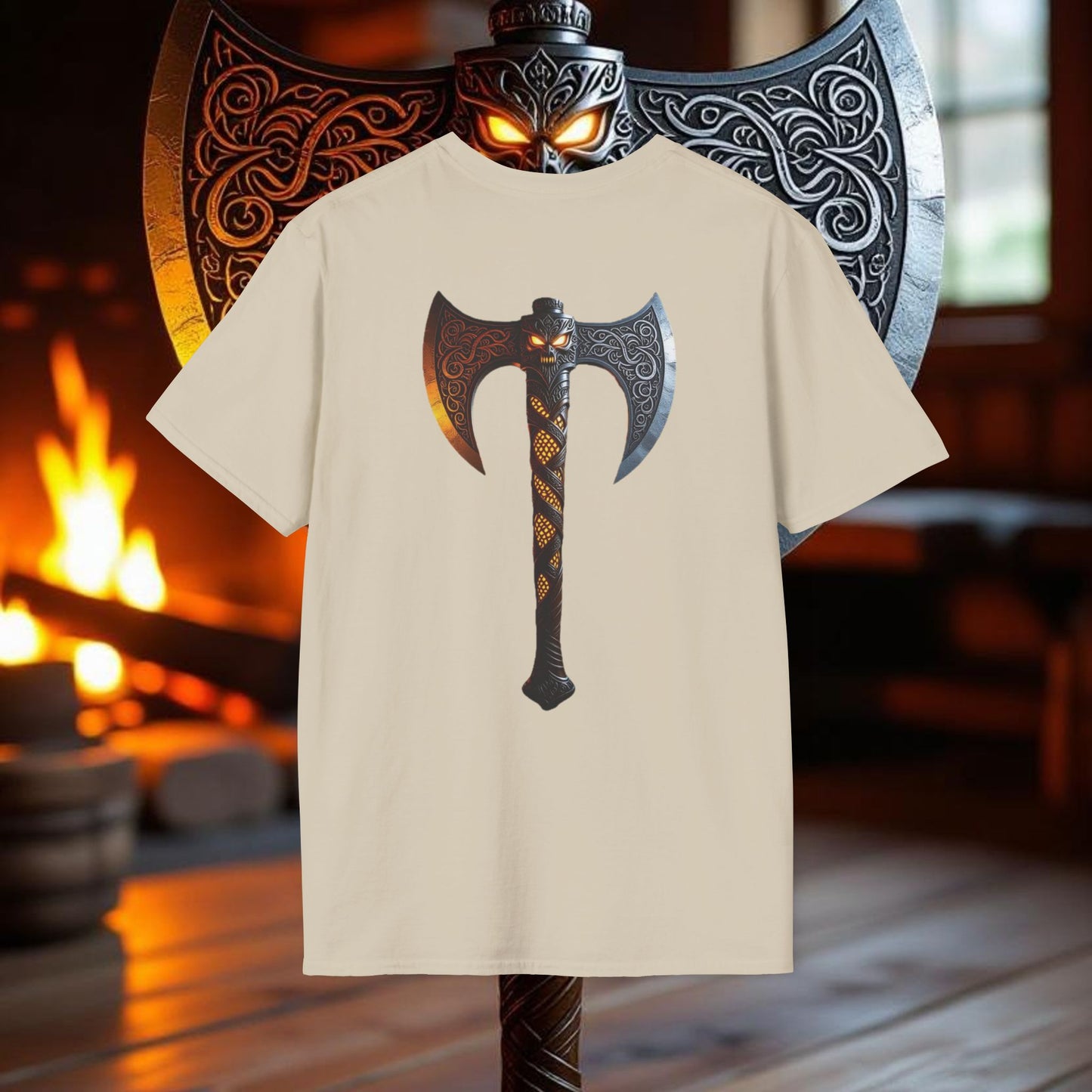 Wolf - Double Sided Battle Axe T-Shirt