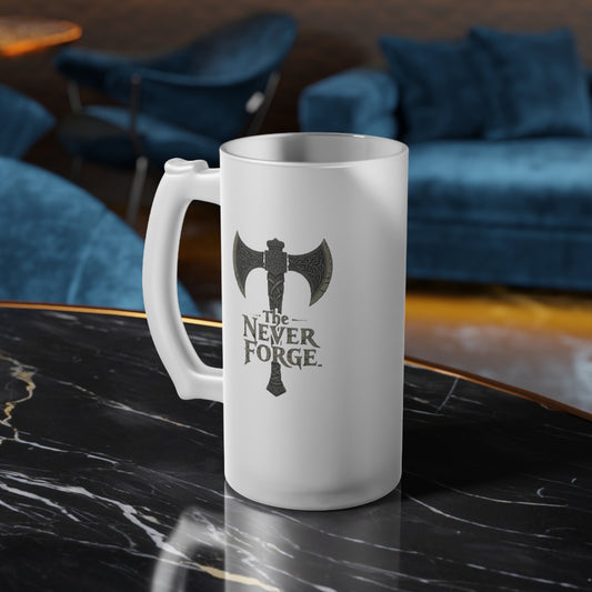 Skeleton Axe - Frosted Glass Beer Mug